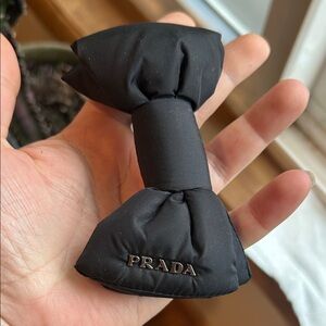 Prada Black Large Nylon Bow Tie in Excellent condition! Authentic! Waterproof!